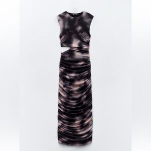 Zara Tule Cut Out Dress